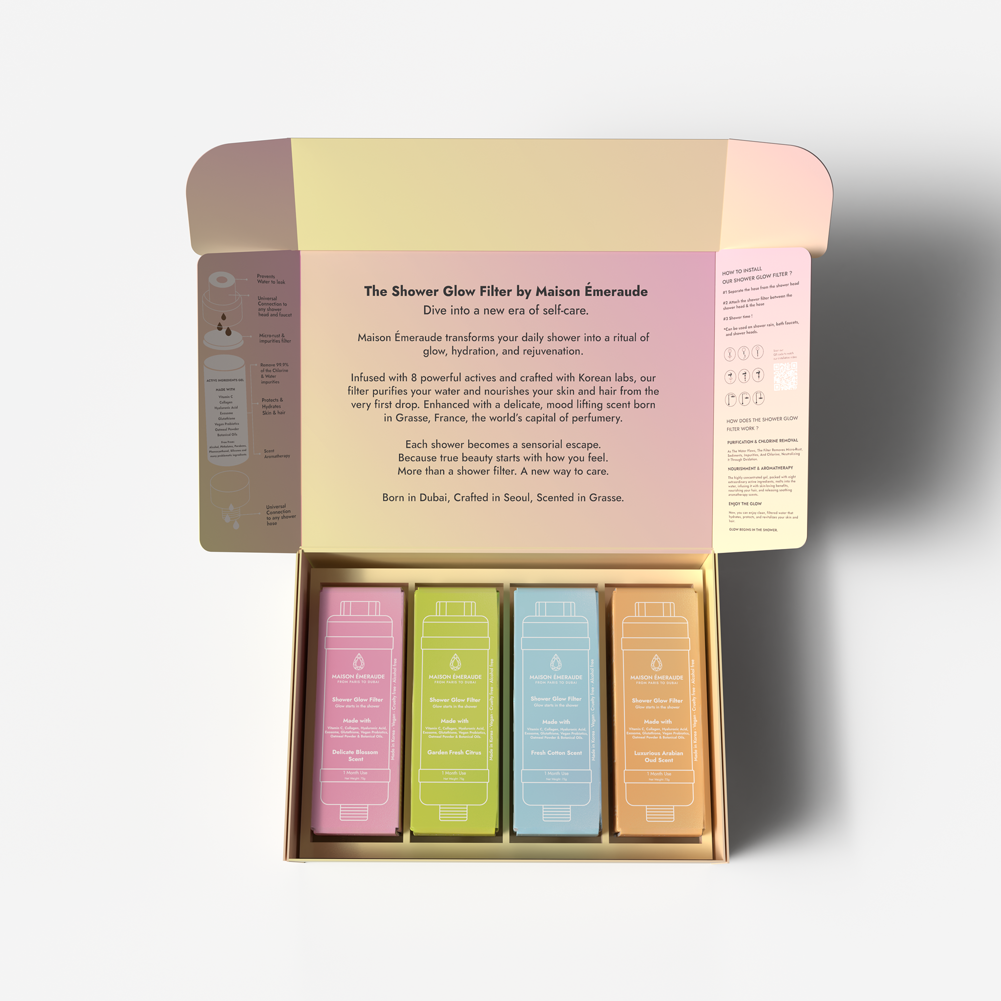 The Shower Glow Filter Box