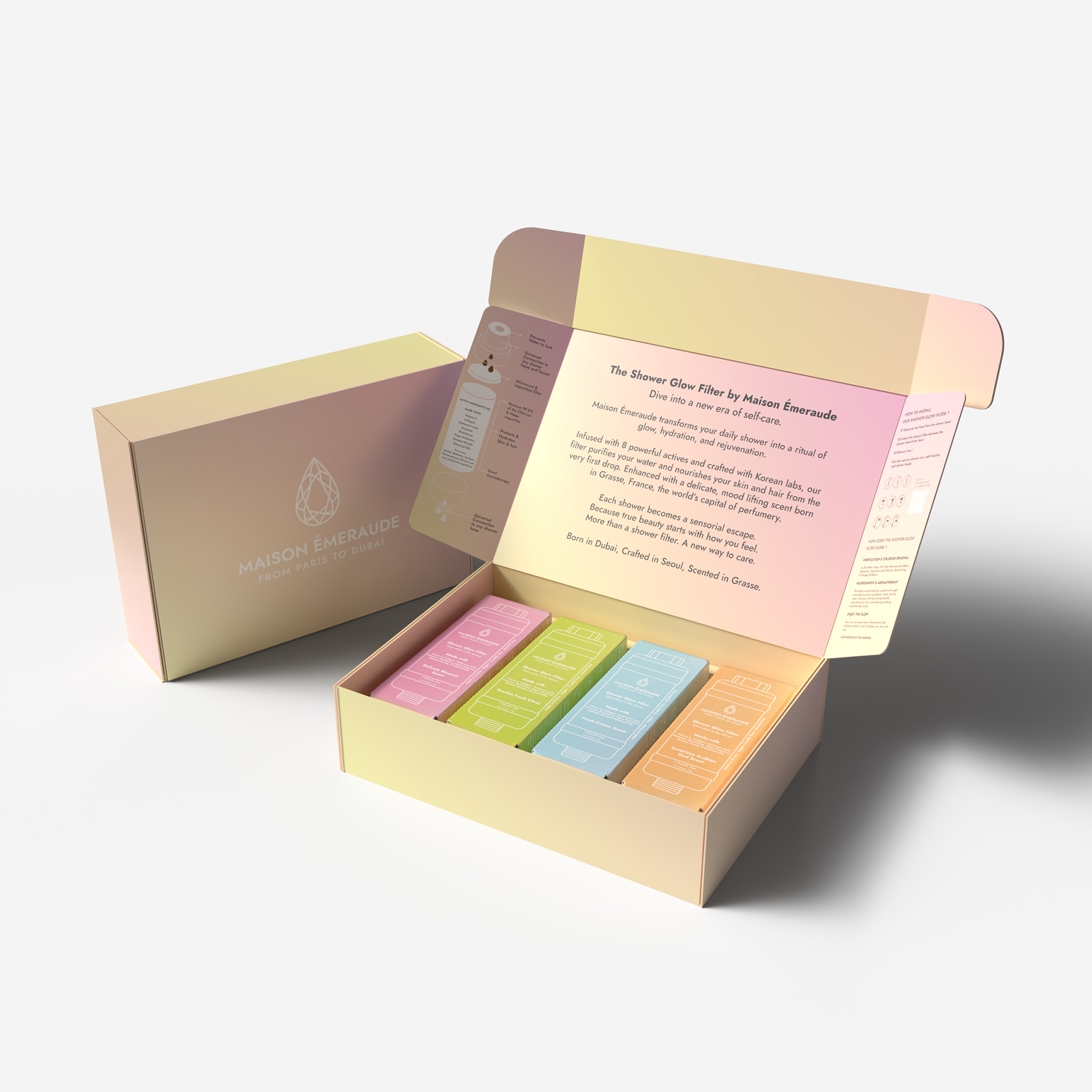 The Shower Glow Filter Box