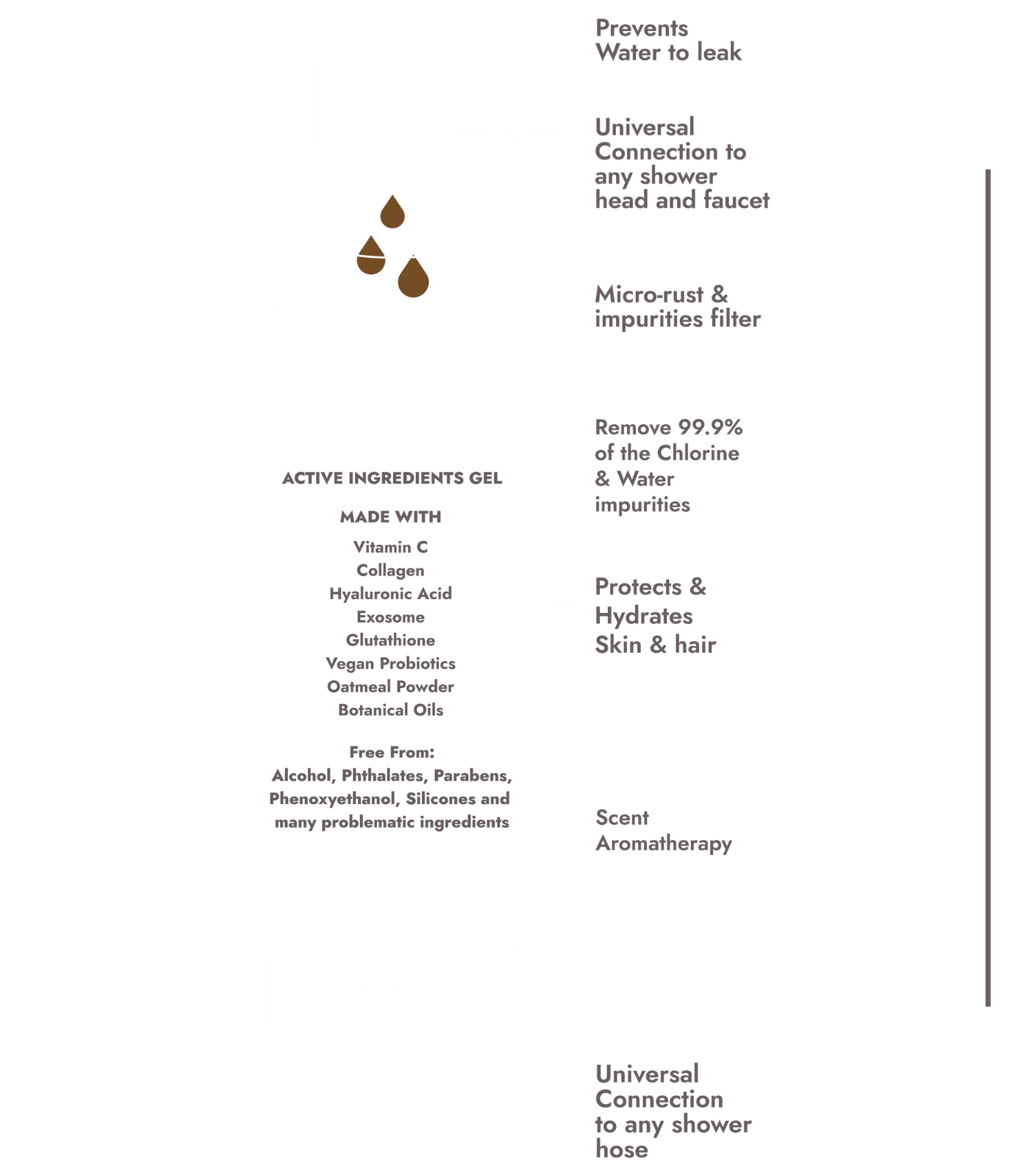 Visual guide of what's inside the Shower Glow Filter – desktop version